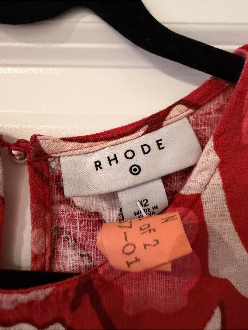 RHODE Red & Pink Floral Midi Dress - Picture 2 of 3